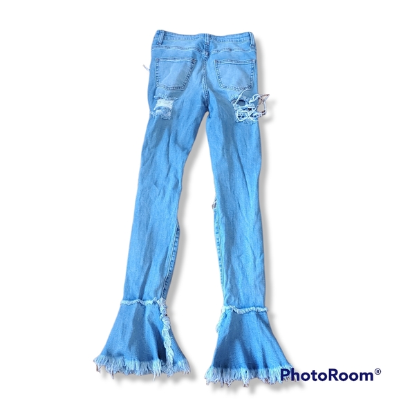 Akira Distressed Flare Jeans - Picture 2 of 3